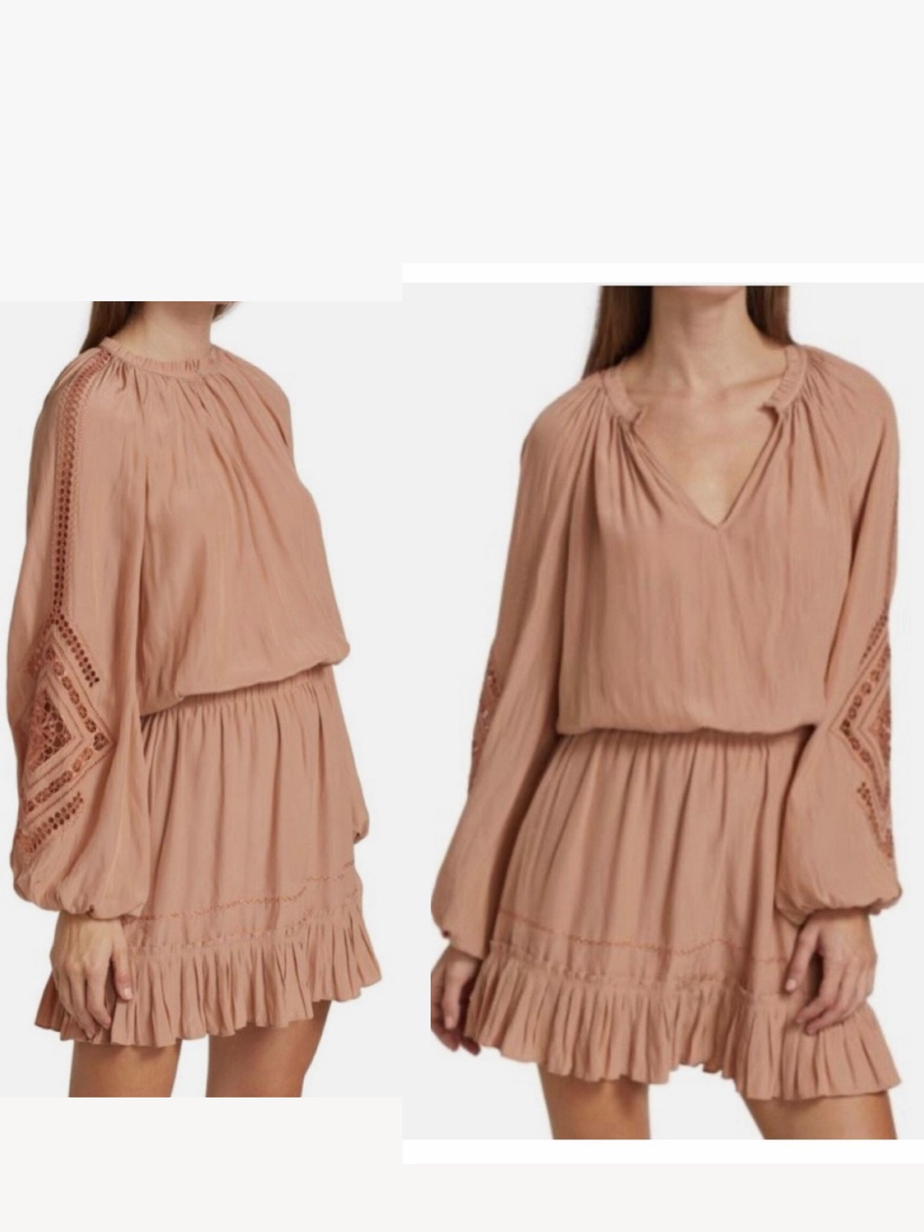 Ramy Brook Blush/Tan Dress- Size L